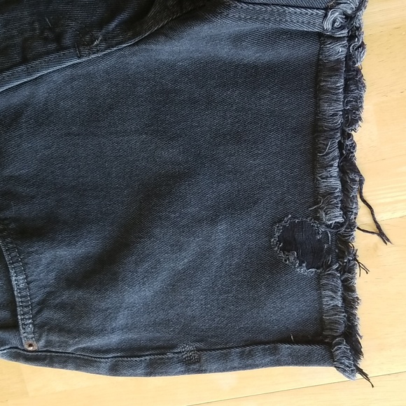 Free People Makai Cutoff Jean Shorts, Washed Black, 26 - Picture 8 of 16